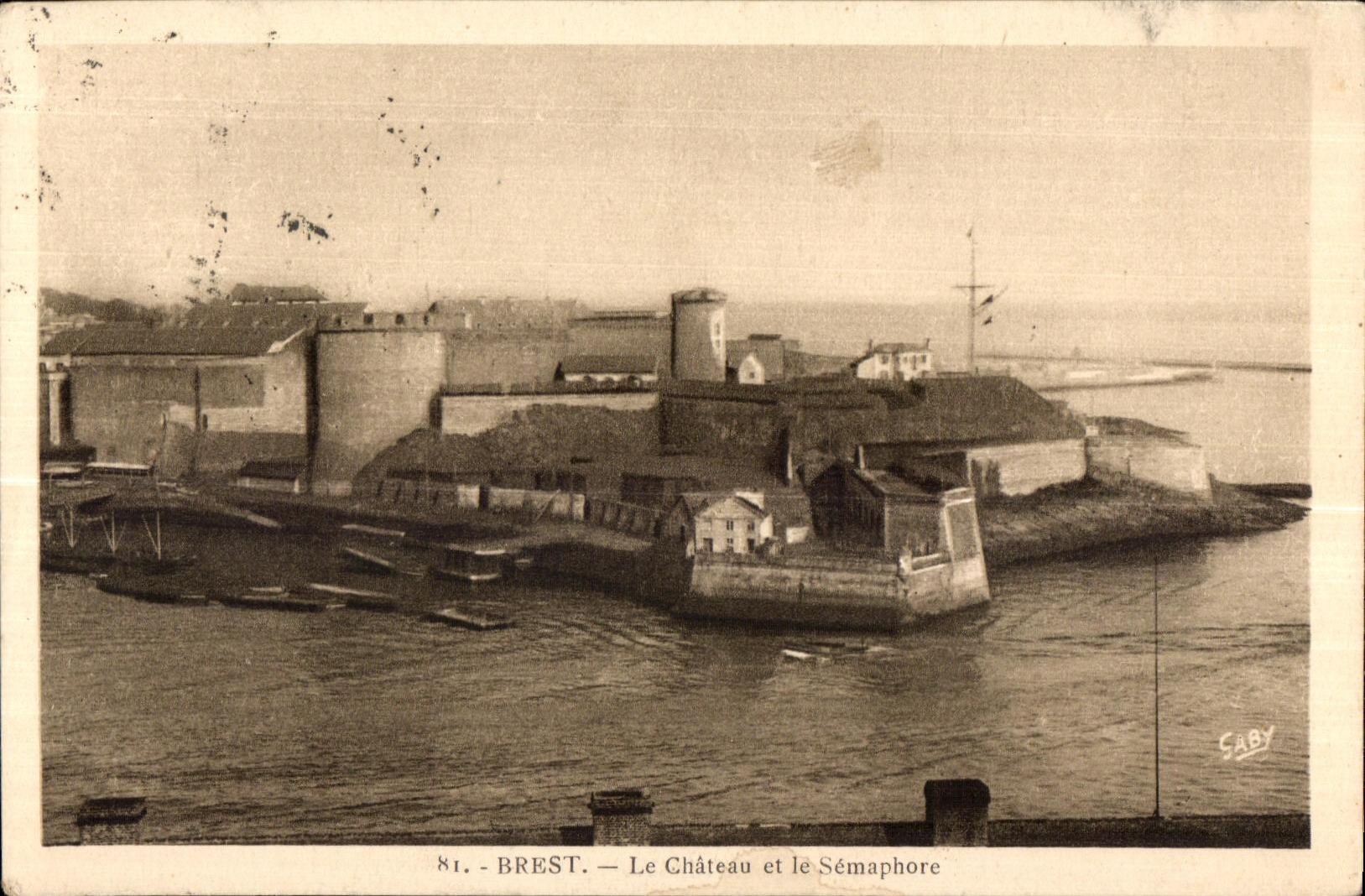 Brest - Le Chateau et la Semaphore - CPA