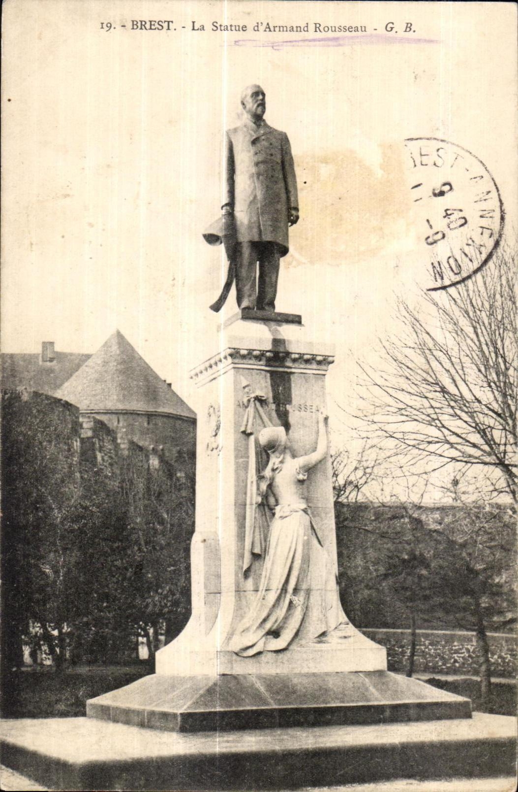 Brest - Statue Armand Rousseau - CPA
