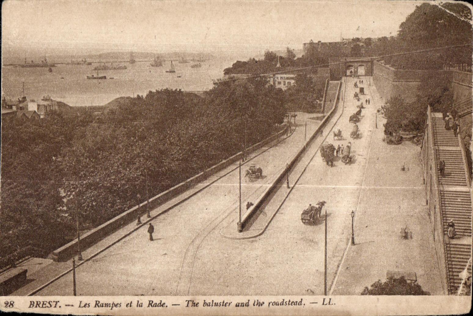 Brest - Les Rampes et la Rade - CPA