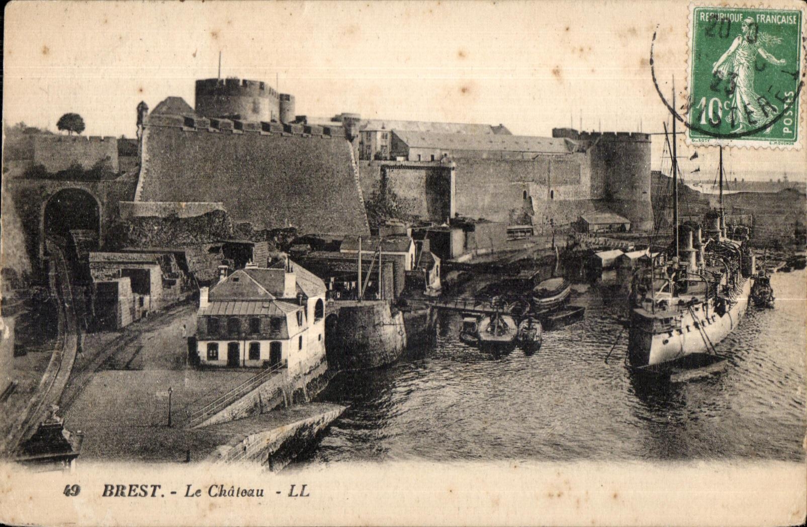 Brest - the Castle Boat - CPA