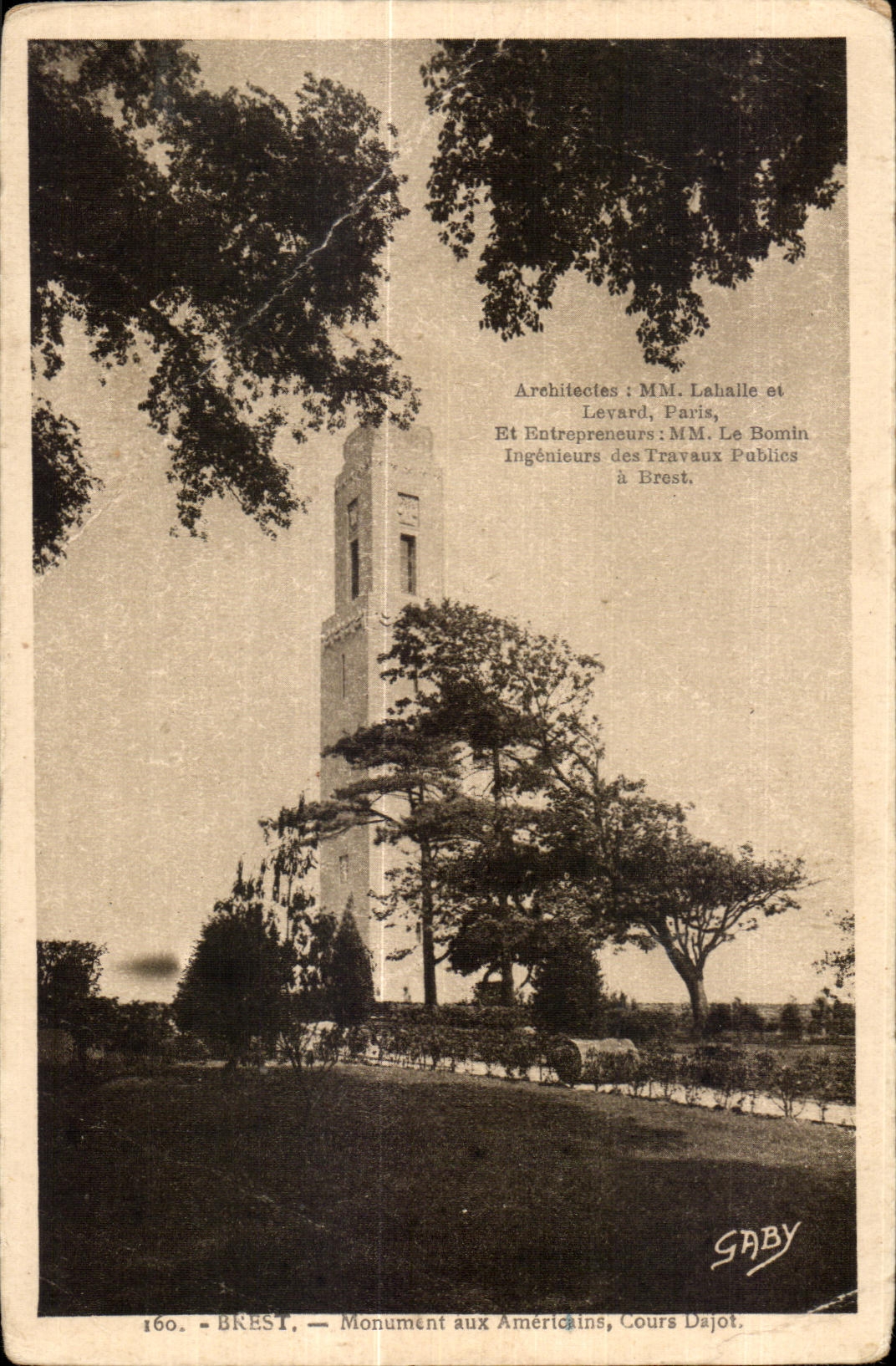 Brest - Monument with the Americans - CPA