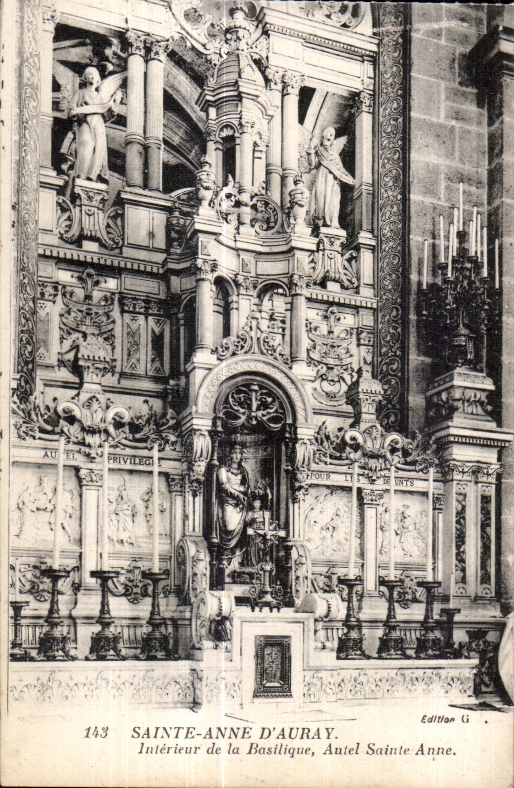 CPA Sainte Anne Interior Auray of Basilioque Furnace bridge Sainte Anne