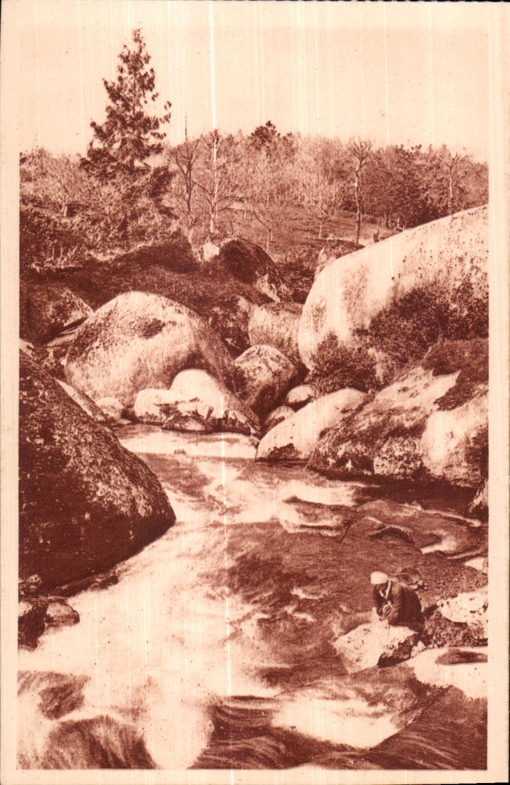 Huelgoat - the Cascade - CPA