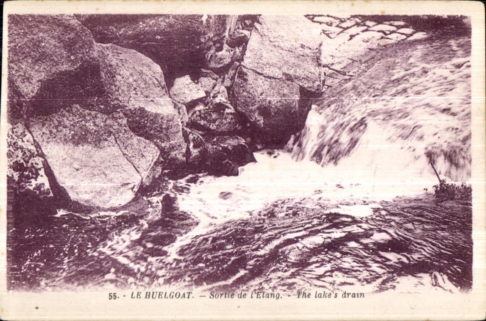 Huelgoat - Exit of Pond - CPA