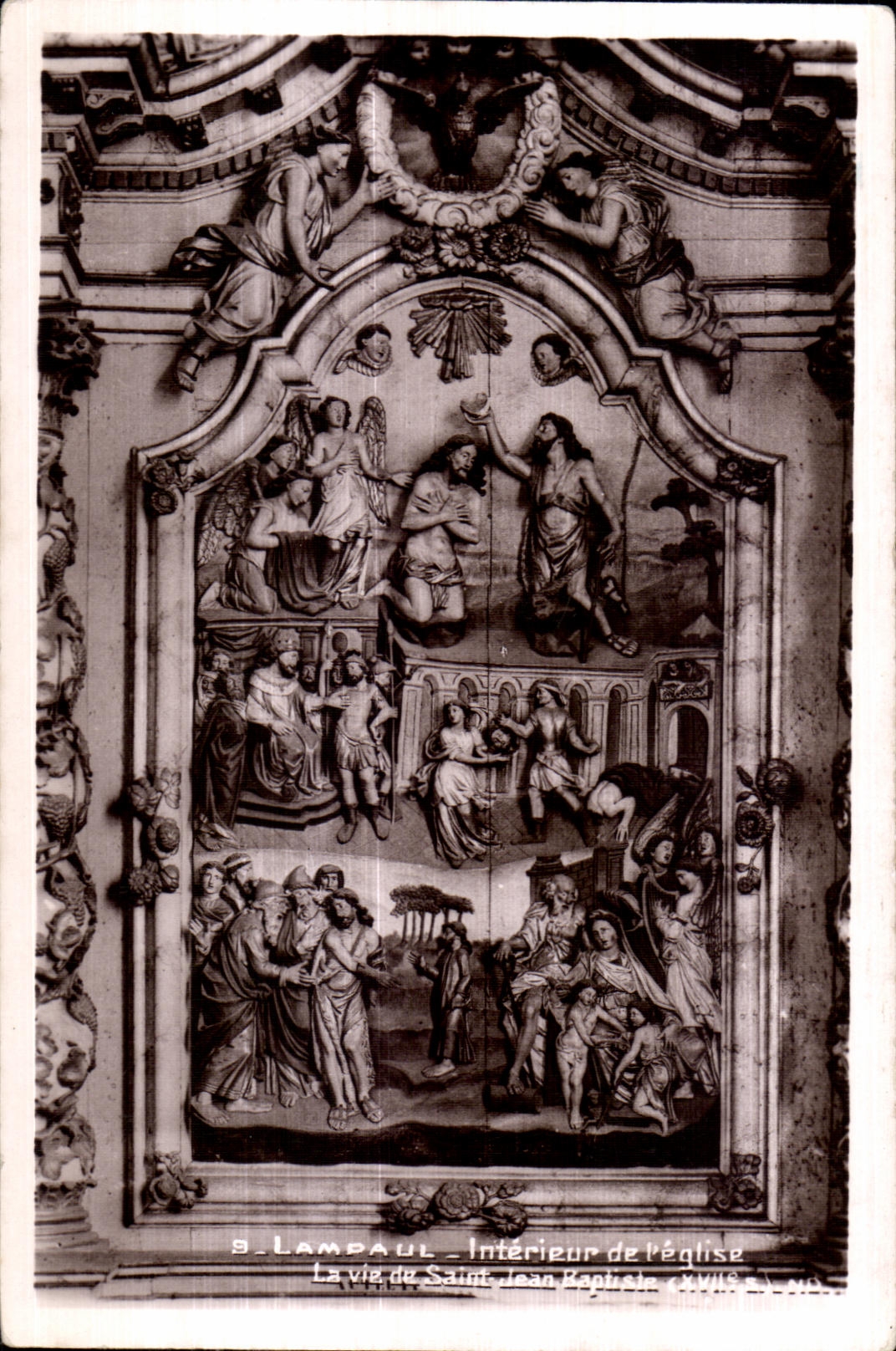 CPA Interior Lampaul of church life of Saint Lean Baptiste (XVII century)