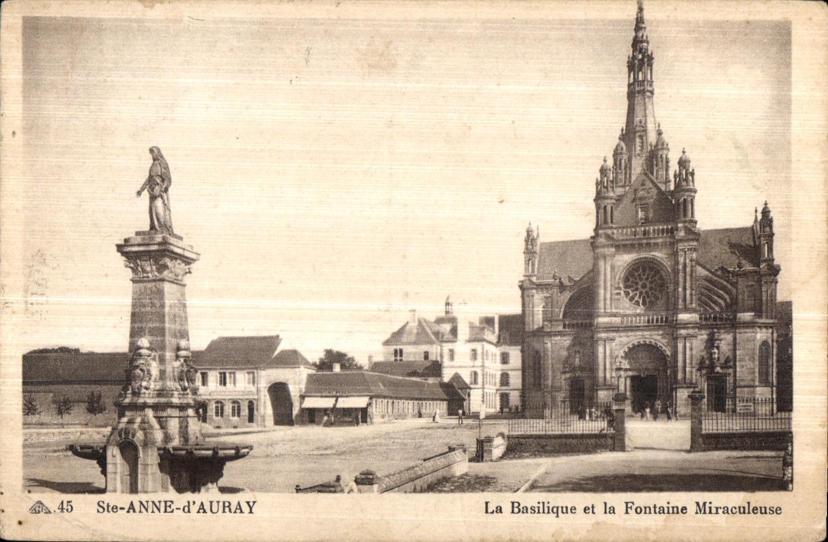 CPA Anne Auray the Basilica and the Miraculous Fountain