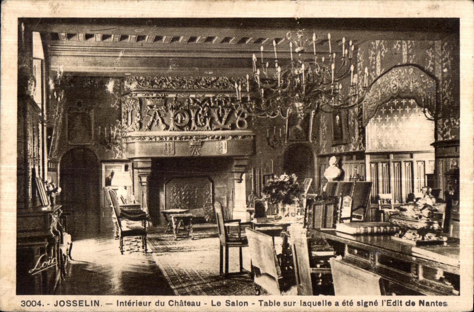 CPA Josselin Interieur del castillo que la sala de estar cuenta en cuAl era muestra corrige de Nantes