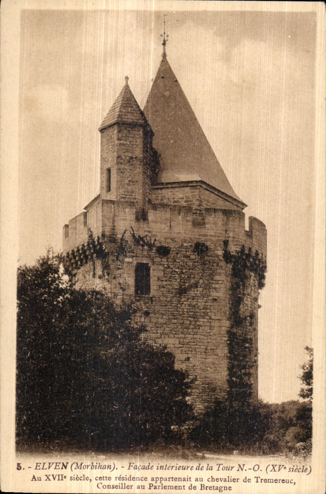 CPA Elven (Morbihan) Frontage inter Tower