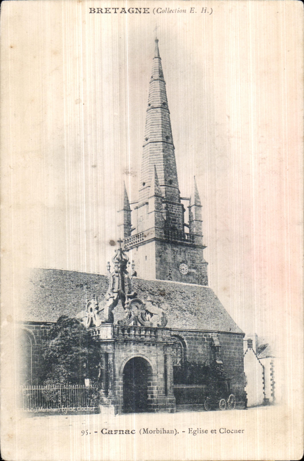CPA Carnac (Morbihan) Church and Bell-tower