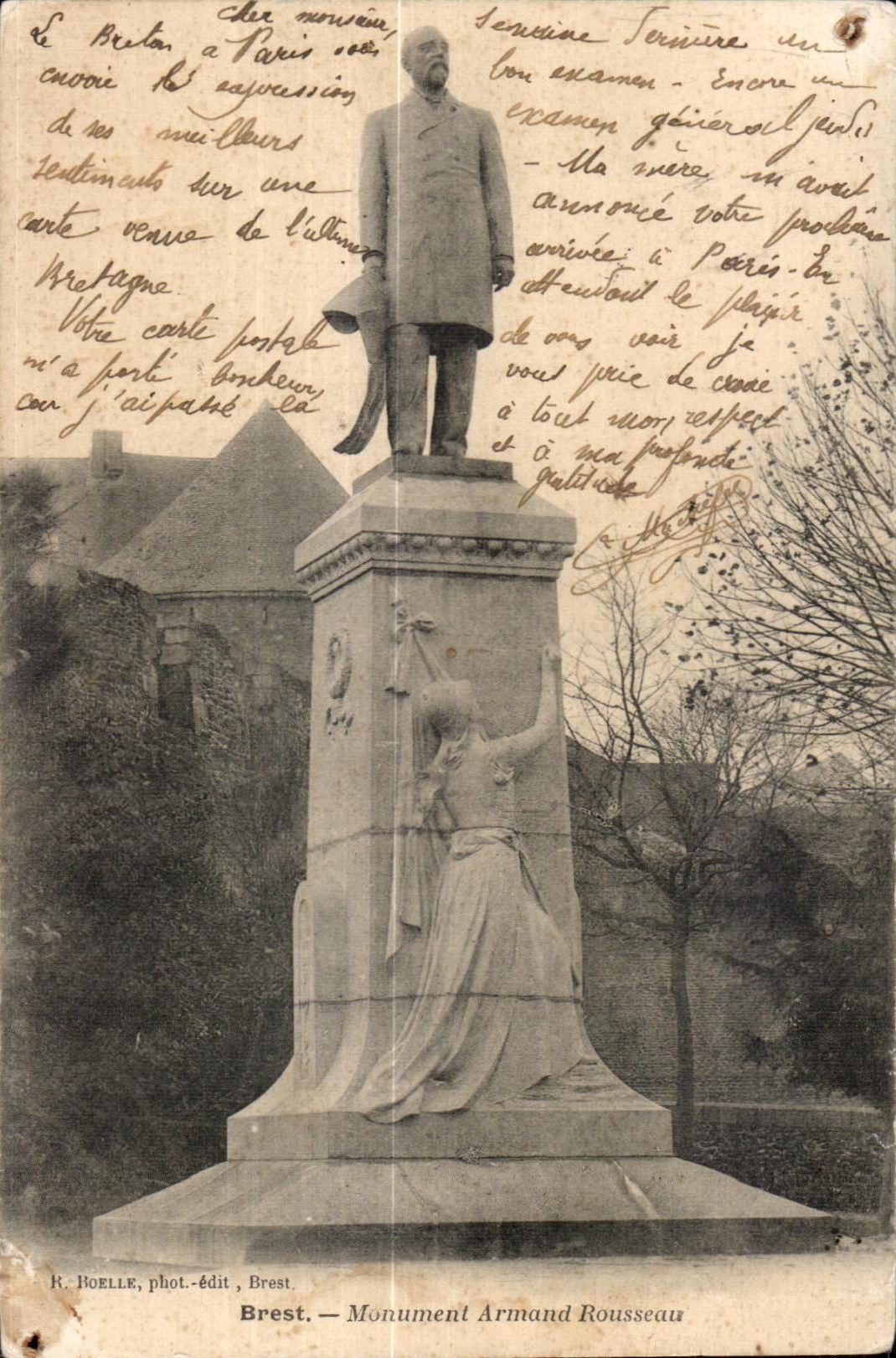 CPA Brest Monument Armand Rousseau