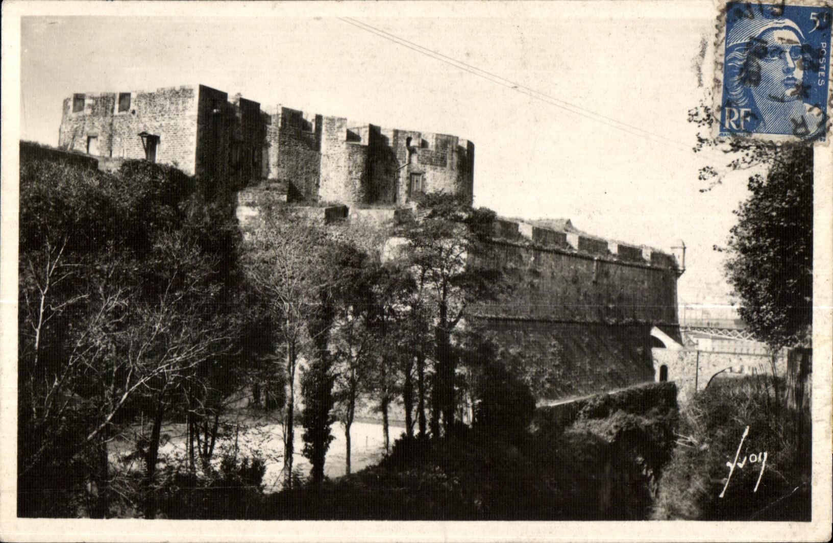 CPA Brest the Old Castle Seen of the Dajot Course