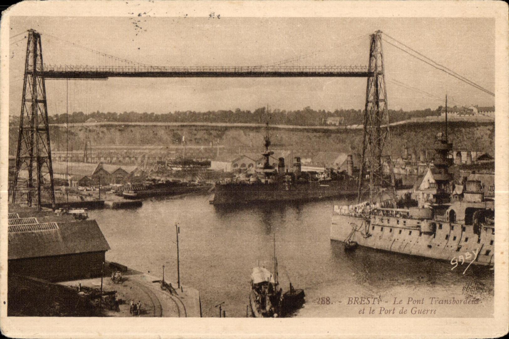 CPA Brest the Traubor Bridge and the Wearing of War Boats