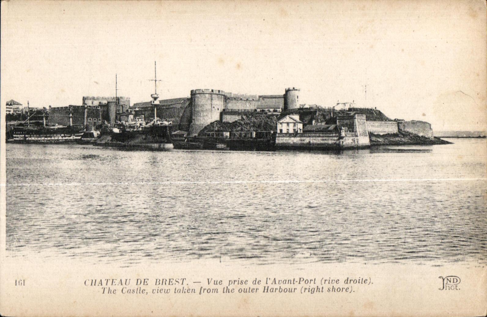 CPA Brest Chateau De Vue Prise De L Auant Port THe Castic