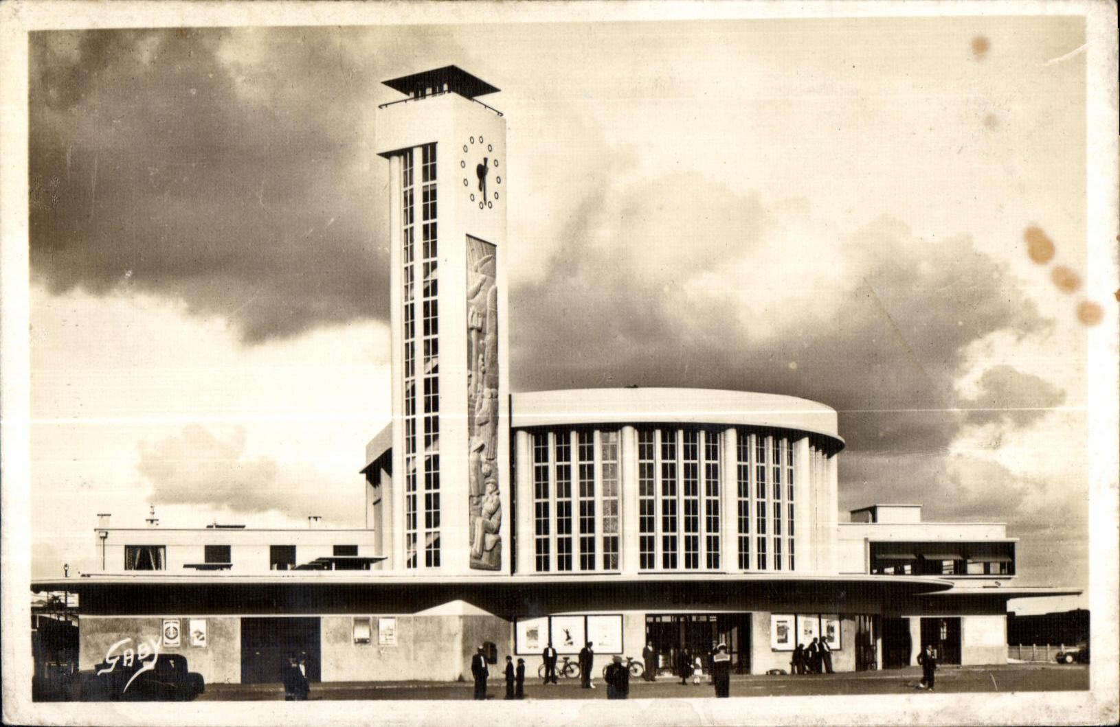 CPA Brest Train station Urbain Cassan Architect
