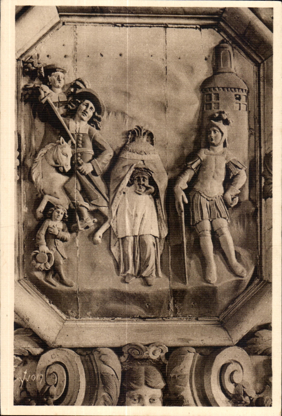 CPA Lampaul (Finistere) Soft Brittany France the Martyrdom of Saint Miliau (XVII century old Retable)