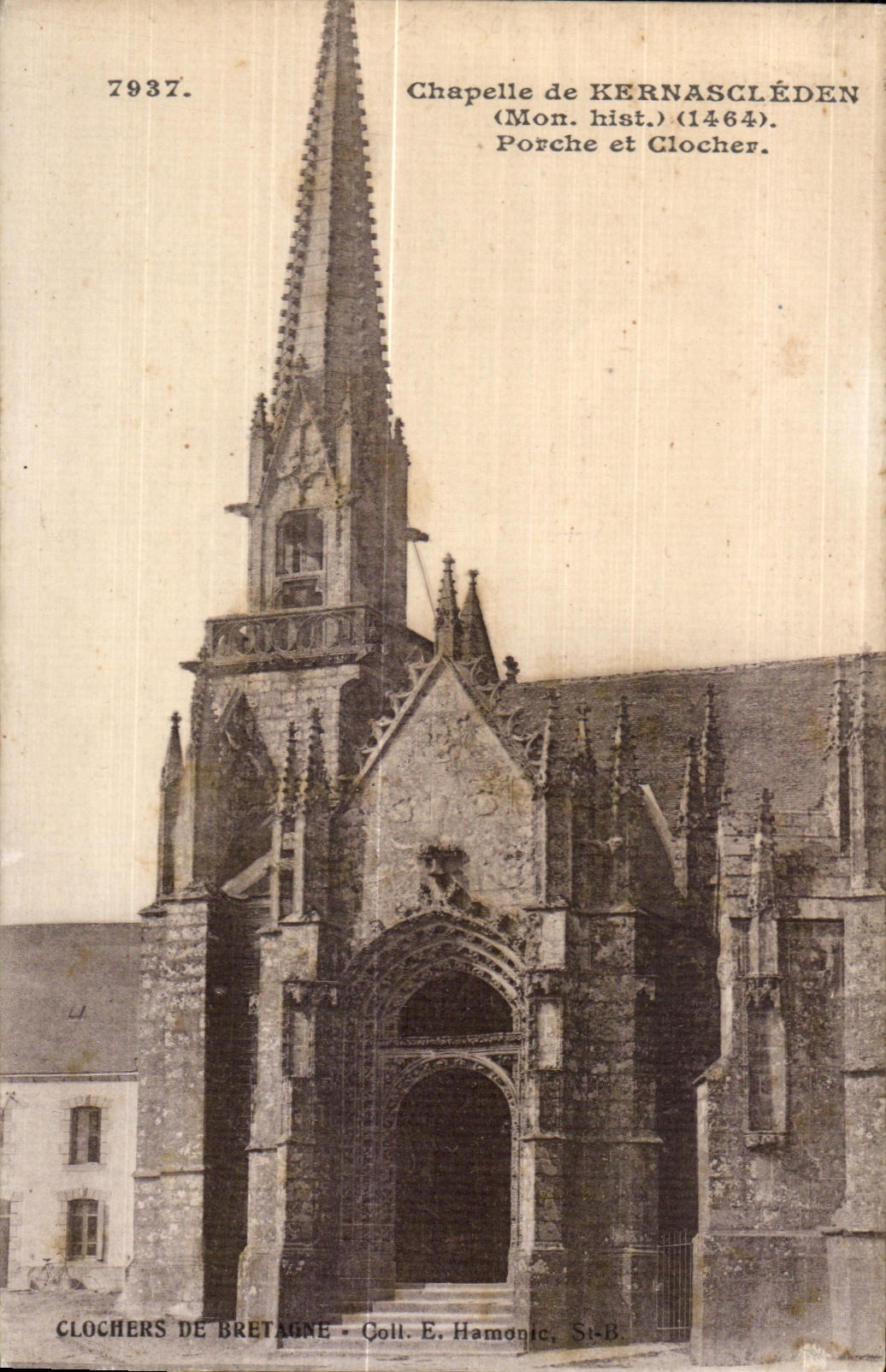 CPA Vault of Kernascleden (My hist) (1464) Porch and Bell-tower