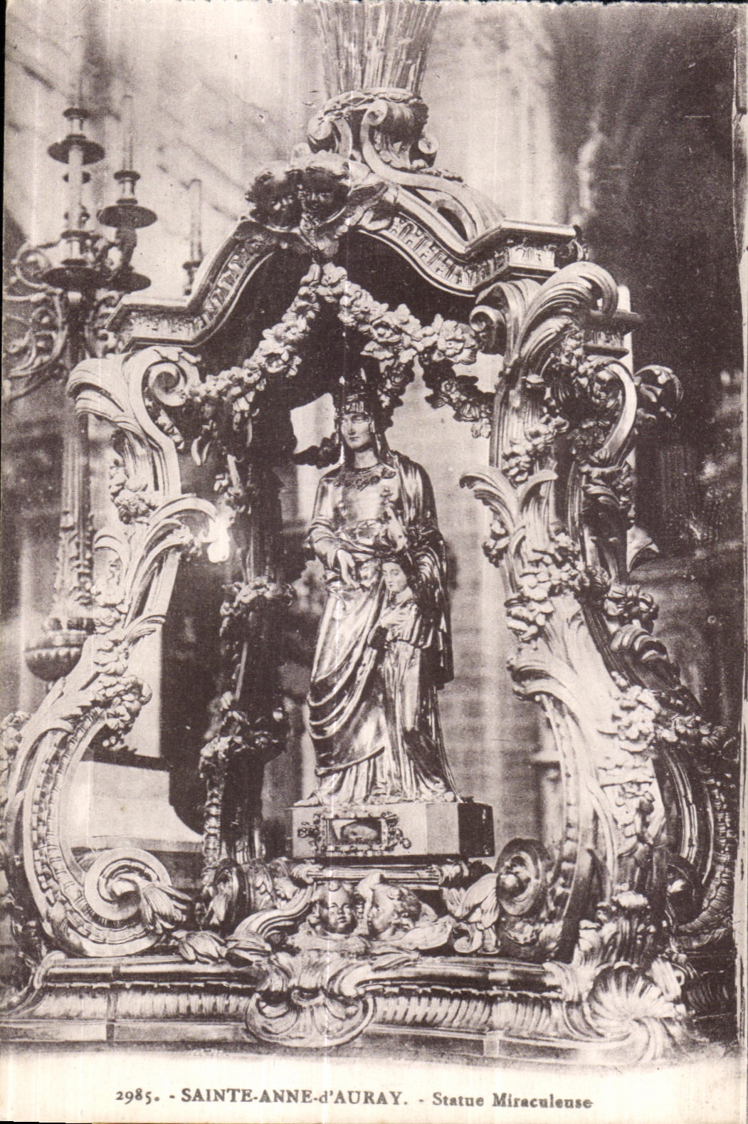 CPA Saint Anne Auray Statue Miraculous