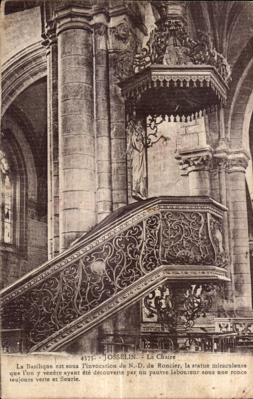 CPA Josselin el pulpito la basilica es invocacion de los sonidos de la estatua de Nof Roncier el miraculense ese un alli vencere