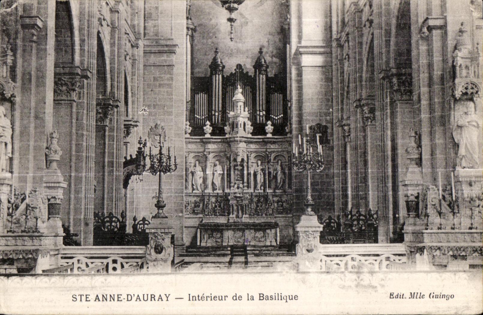 CPA Ste Anne D Auray Interieur de la Basilique Orgue