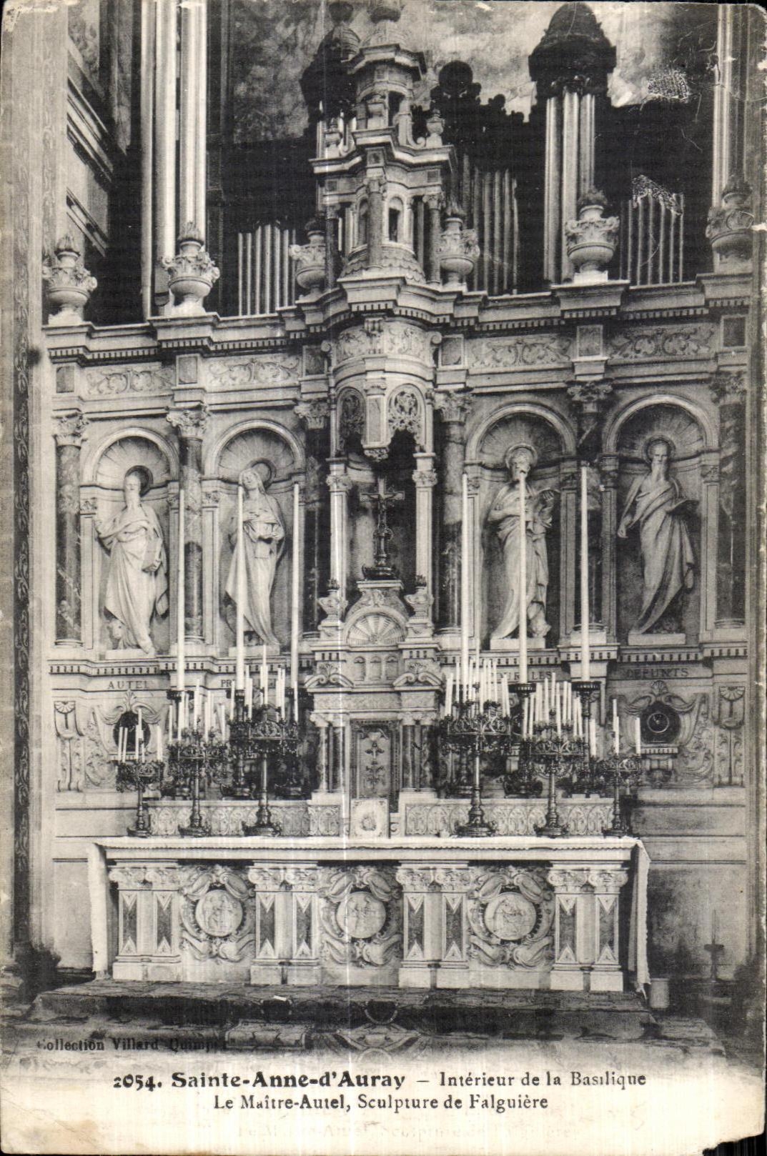 CPA Sainte Anne d Auray Interieur de Ia Basilique Le Maitre Autel Seulpture de falguiere Orgue