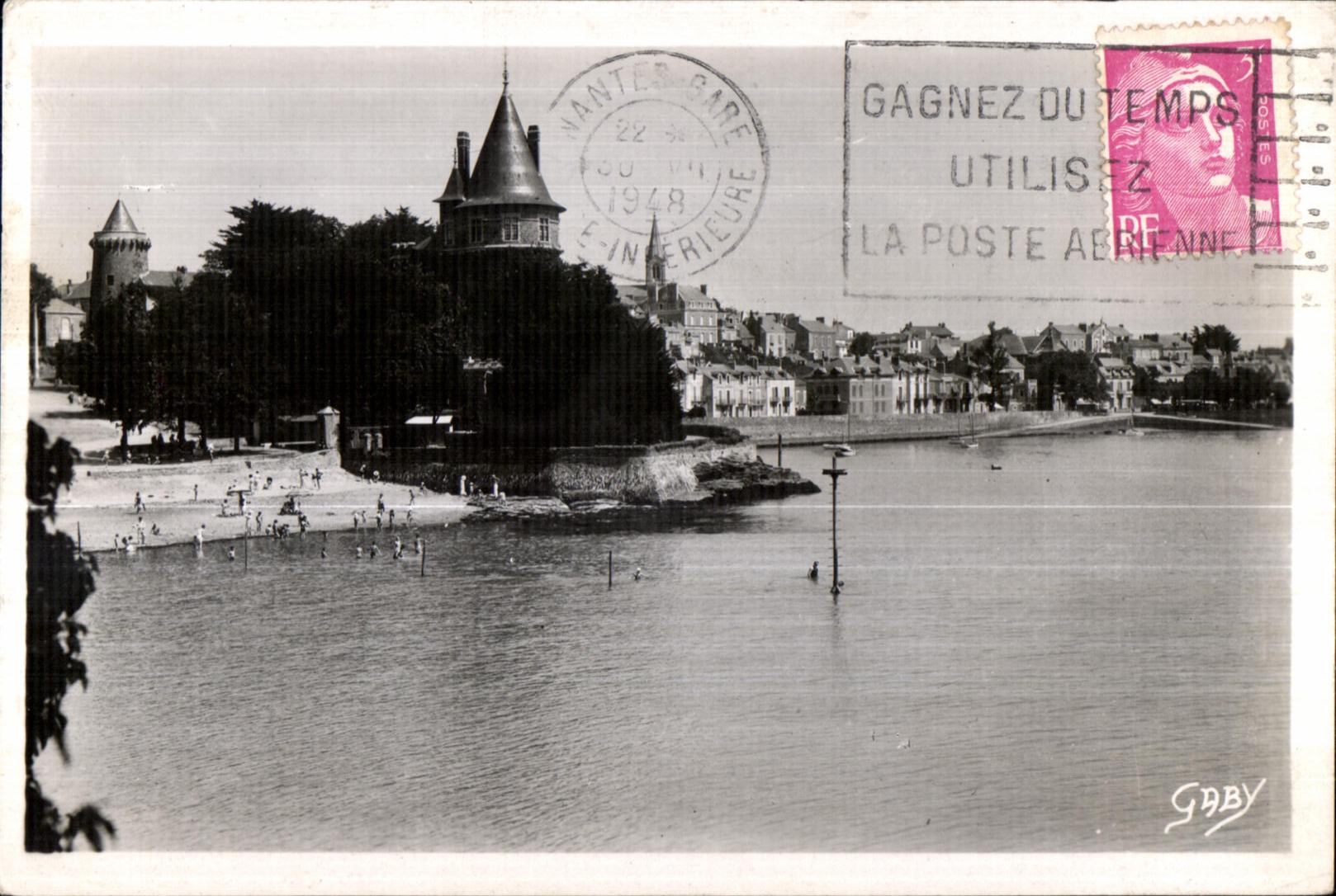CPA Pornic (L-I) La Plage du Chateau