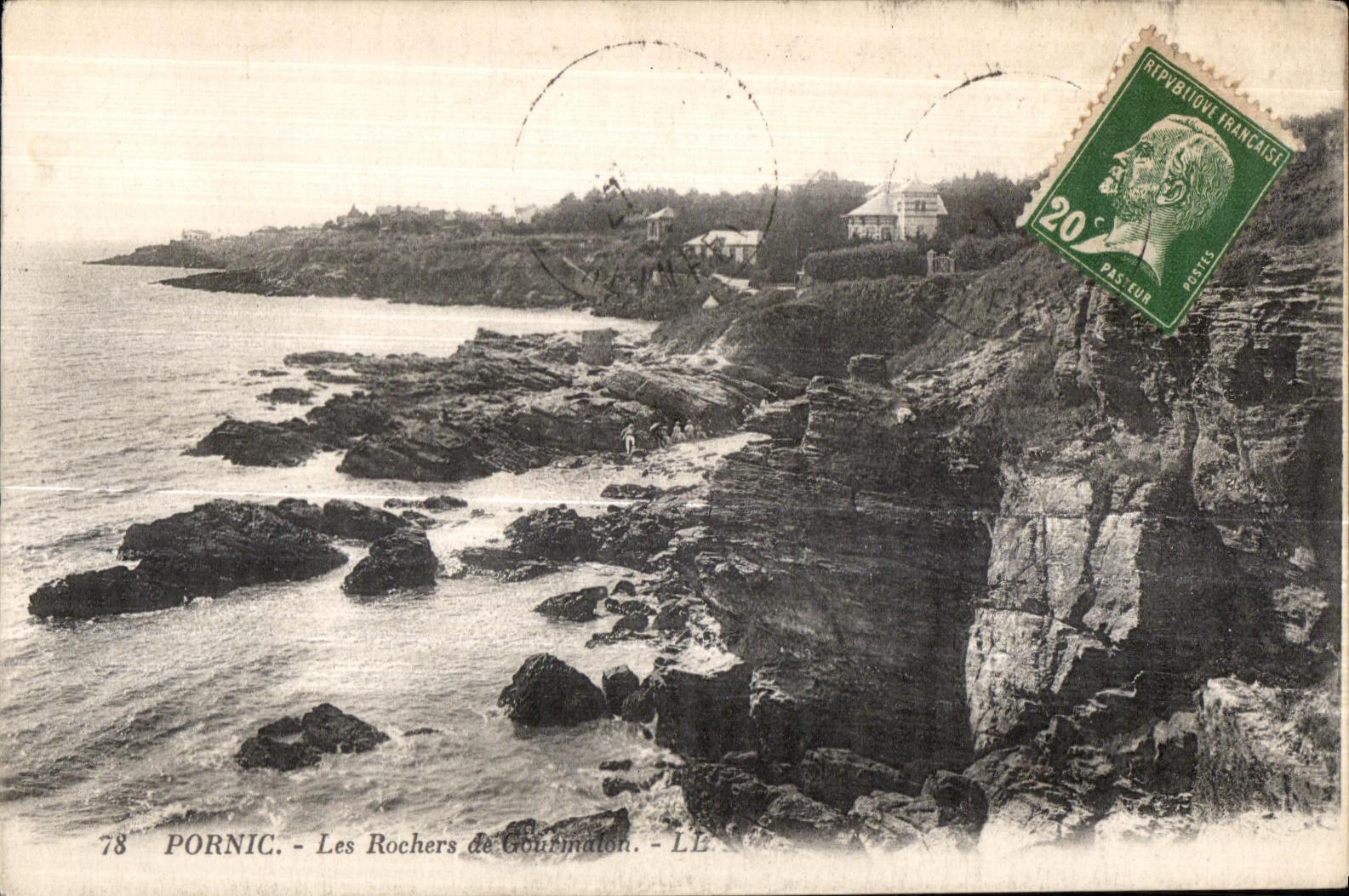 CPA Pornic Les Rochers de Gourmalon