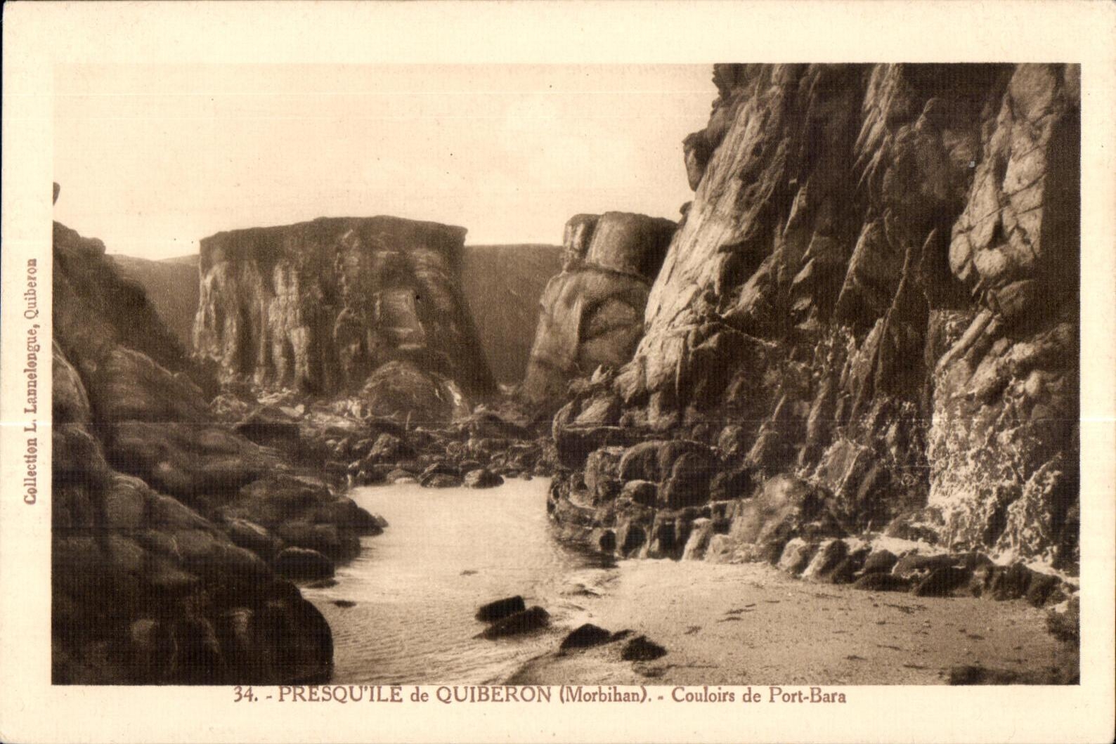 CPA Quiberon (Morbihan) Couloirs de Port Bara 