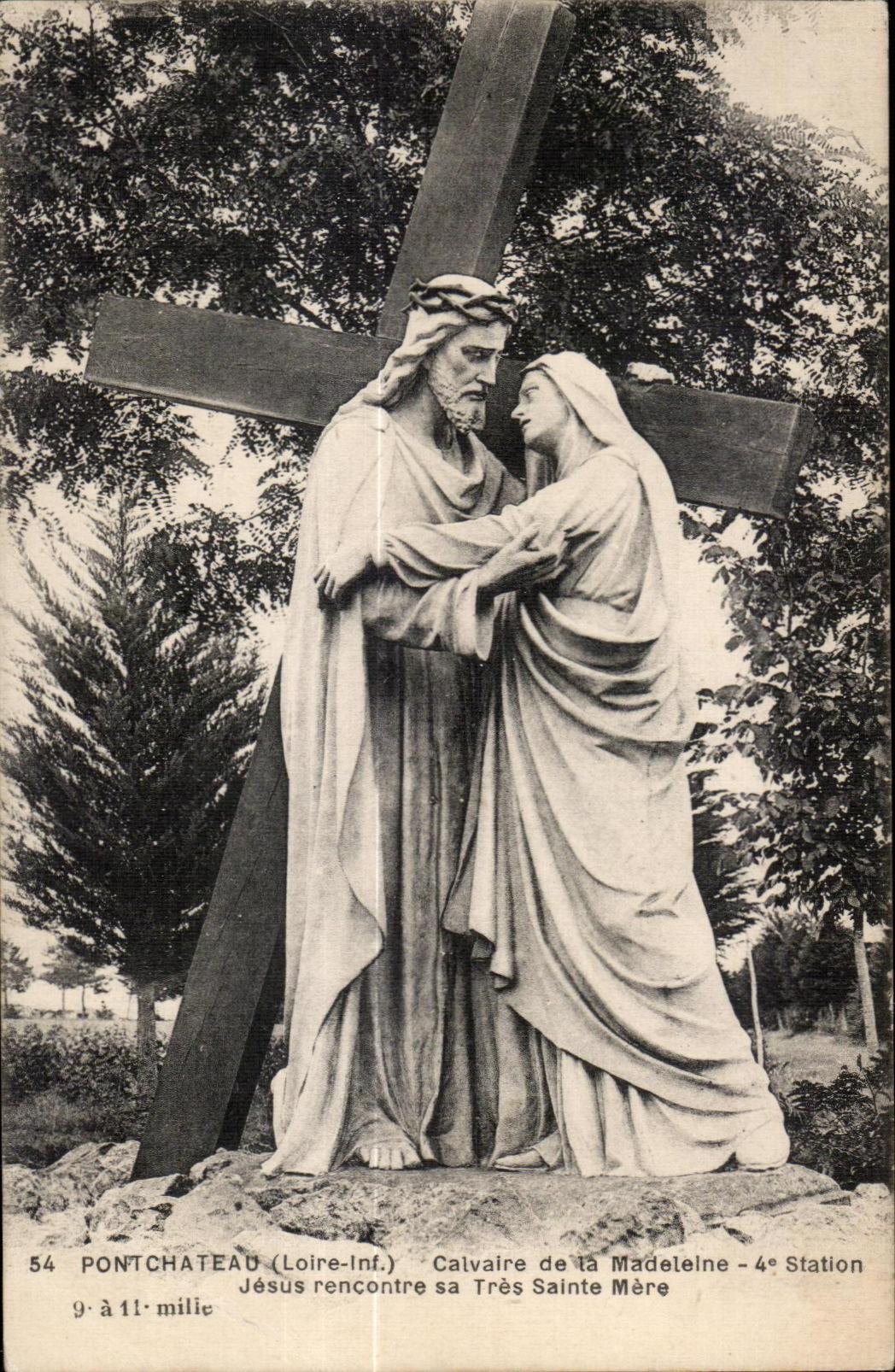CPA Pontchateau the Loire Inf) Martyrdom of the Madeleine 4 Jesus Station meets his Tre Sainte Mother