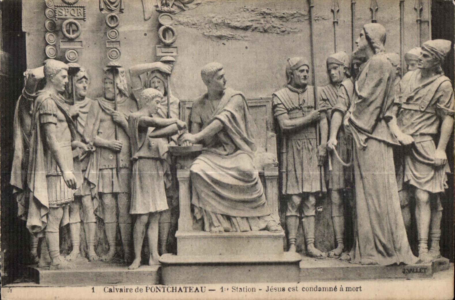 CPA Calvaire of PontChateau Station Jesus is condomne died