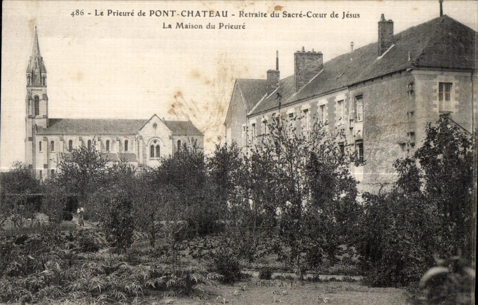 CPA Pricure de Pont Castle Reprocesses Cocur Sacring of Jesus the House of Pricure