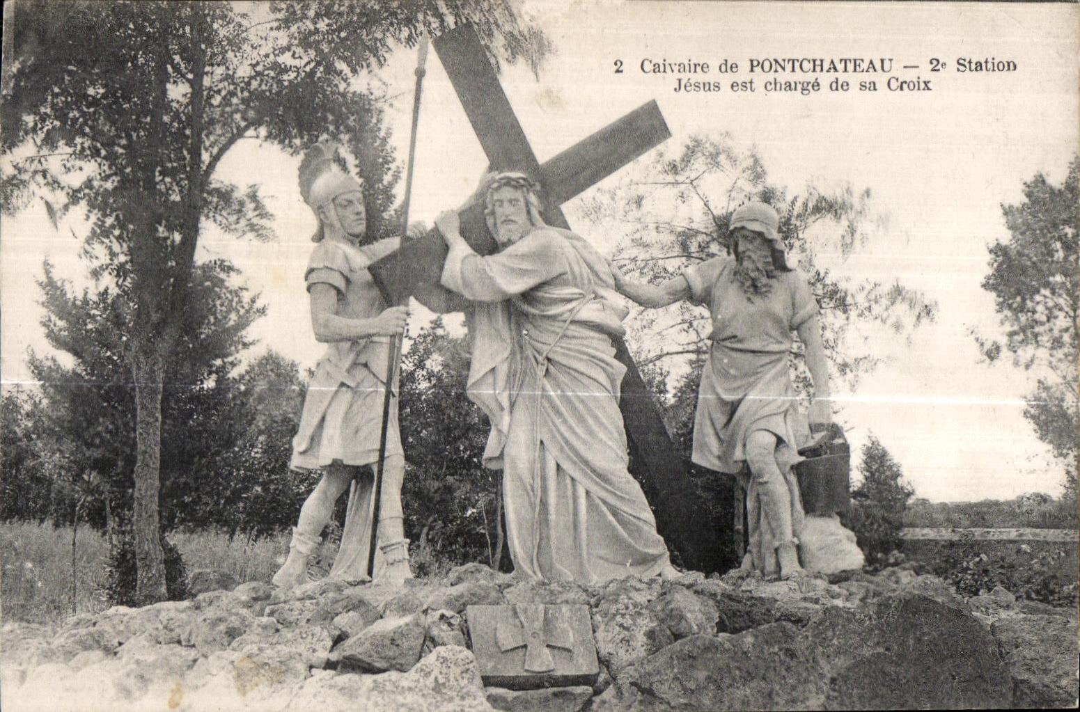 CPA Calvaire of Pontchateau Jesus is load of his Cross