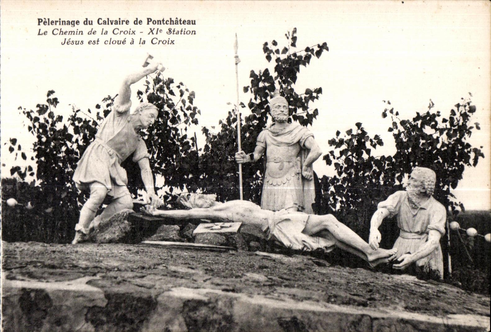 CPA Pelerinage del martirio de Pontchateau la manera de los clavos del este cruzados de VIII Siation Jesus con la cruz