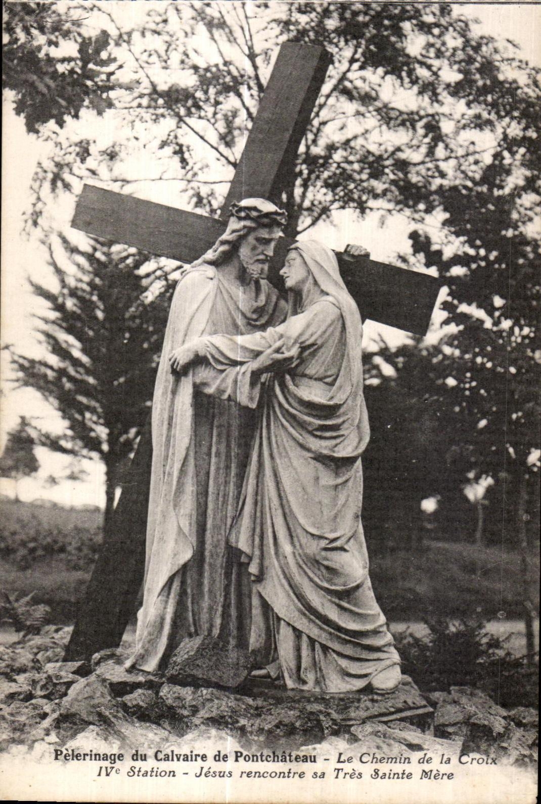 CPA Pelerinage del martirio de Pontchateau la manera de el IV cruzado Siation Jesus encuentra a su madre mismo Sainte