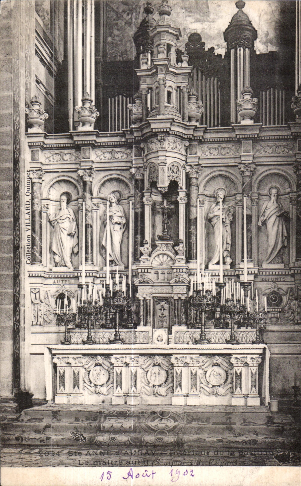 CPA Sainte Anne Interior Auray of the basilica organ