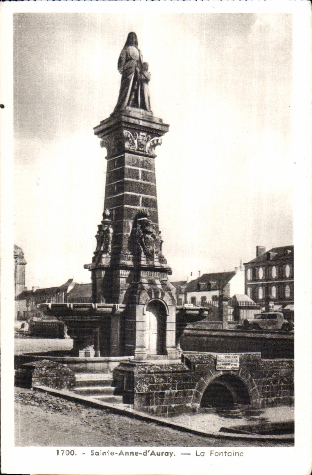 CPA Sainte Anne Auray the Fountain