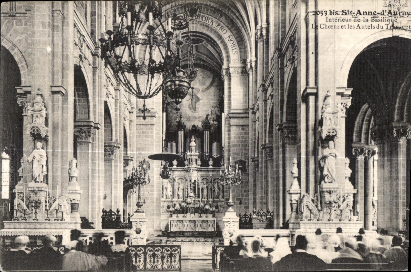 CPA Anne Interior Auray of the Basilica Chorus and Furnace bridges of Trusept Organ