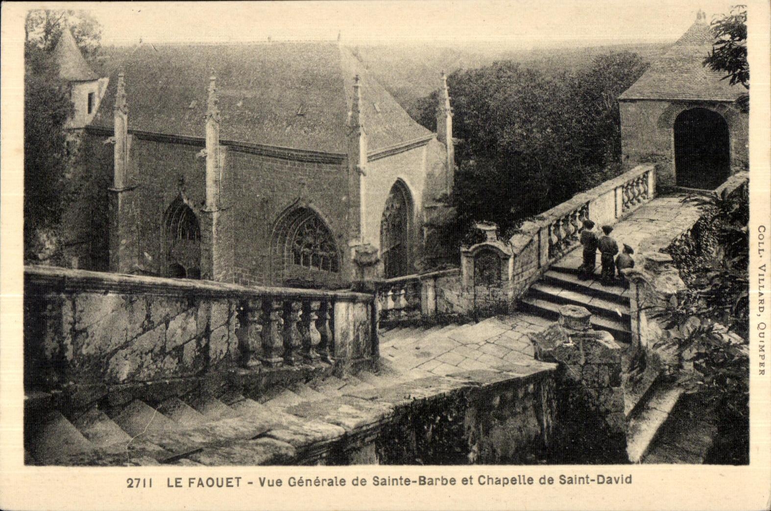 CPA Le Faouet Vue Generale de Sainte Barbe et Chapelle de Saint David
