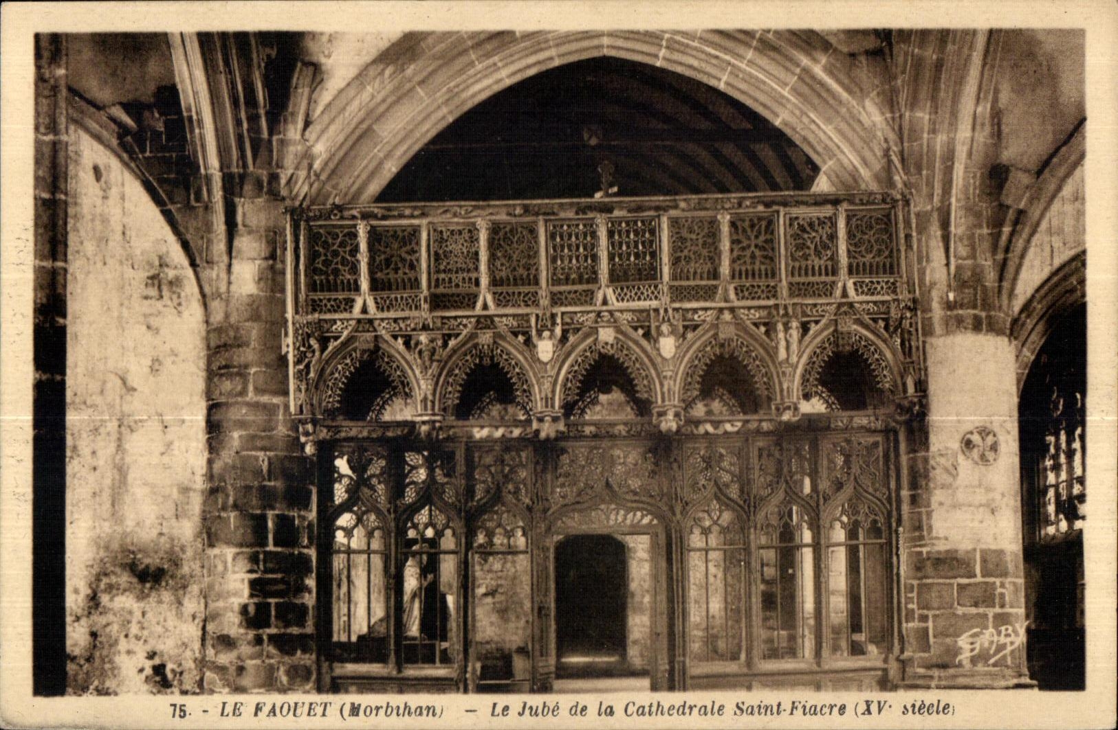 CPALe Faouet (Morbihan) Le Jube de La Cathedrale Saint Fiacre (XV siecle)