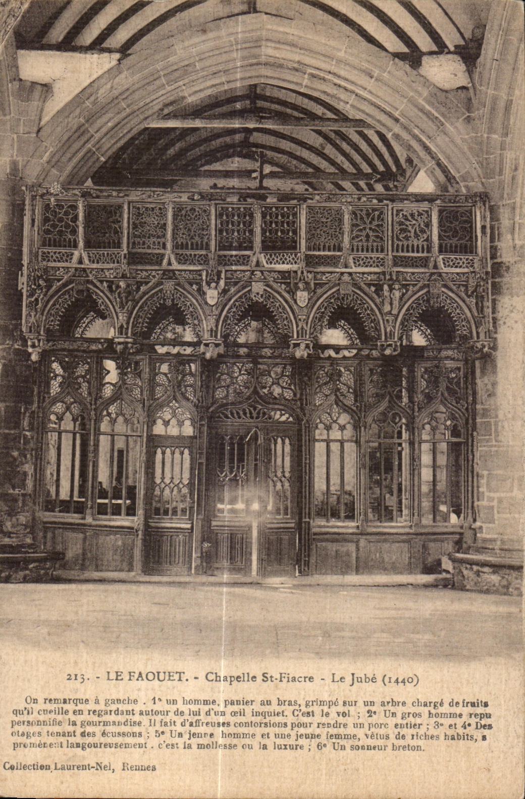 CPA Le FaouetChapelle St Fiacre le Jube on remarque a gancle