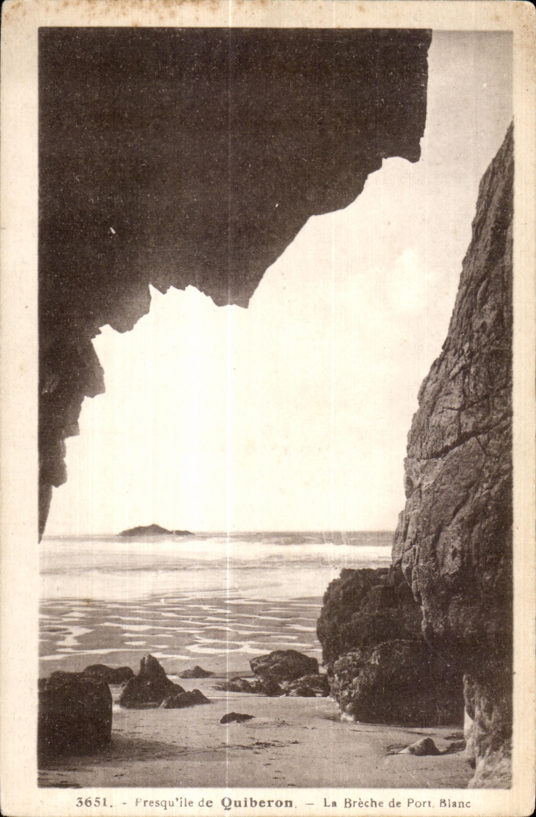 CPA Presqu ile de Quiberon La Breche de Port Bianc