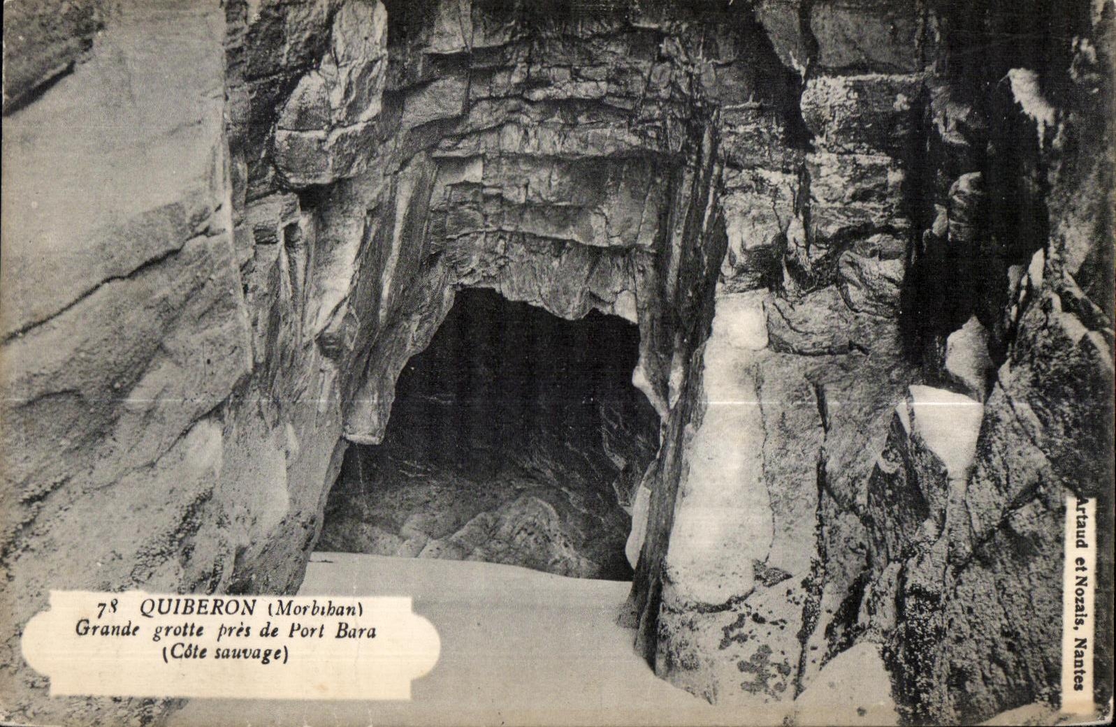 CPA Quiberon(Morbihan) Grande grotte pres de Port Bara (Cote sauvage)