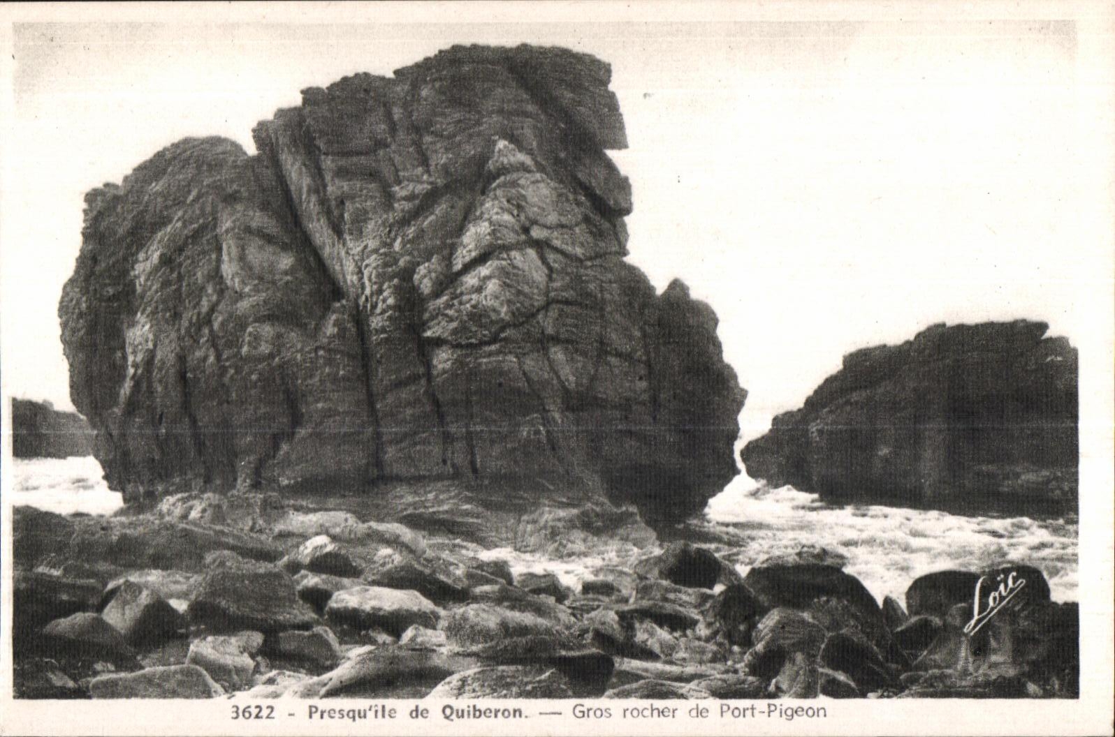 CPA Presqu ile de Quiberon Gros rocher de Port Pigeon