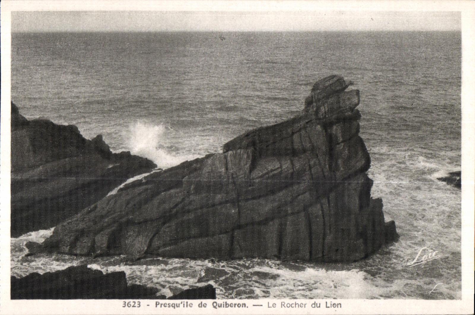CPA Presqu ile de Quiberon Le Rocher du Lion