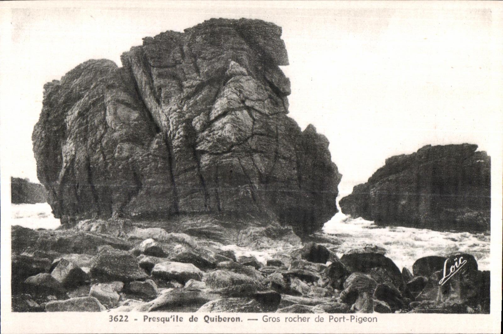 CPA Presqu ile de Quiberon Gros rocher de Port Pigeon