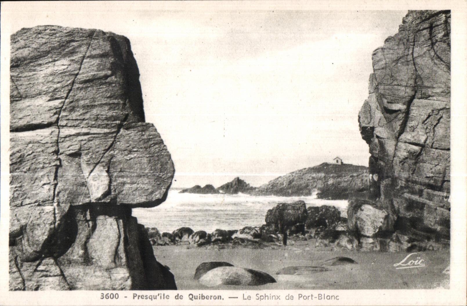 CPA Presqu ile de Quiberon Le Sphinx de Port Blanc