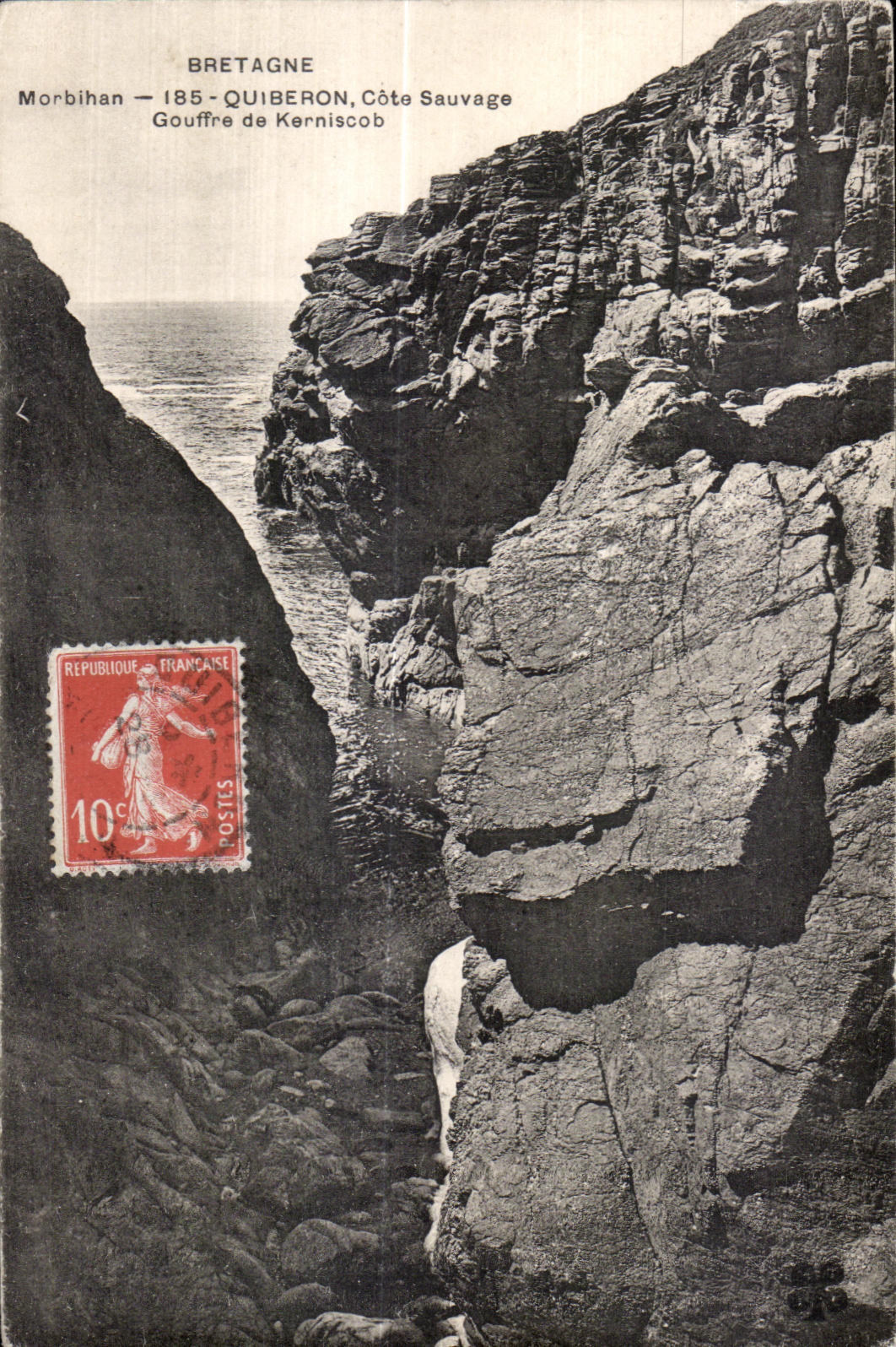 CPA Bretagne Morbihan Quiberon Cote Sauvage Gouffre de Kerniscob