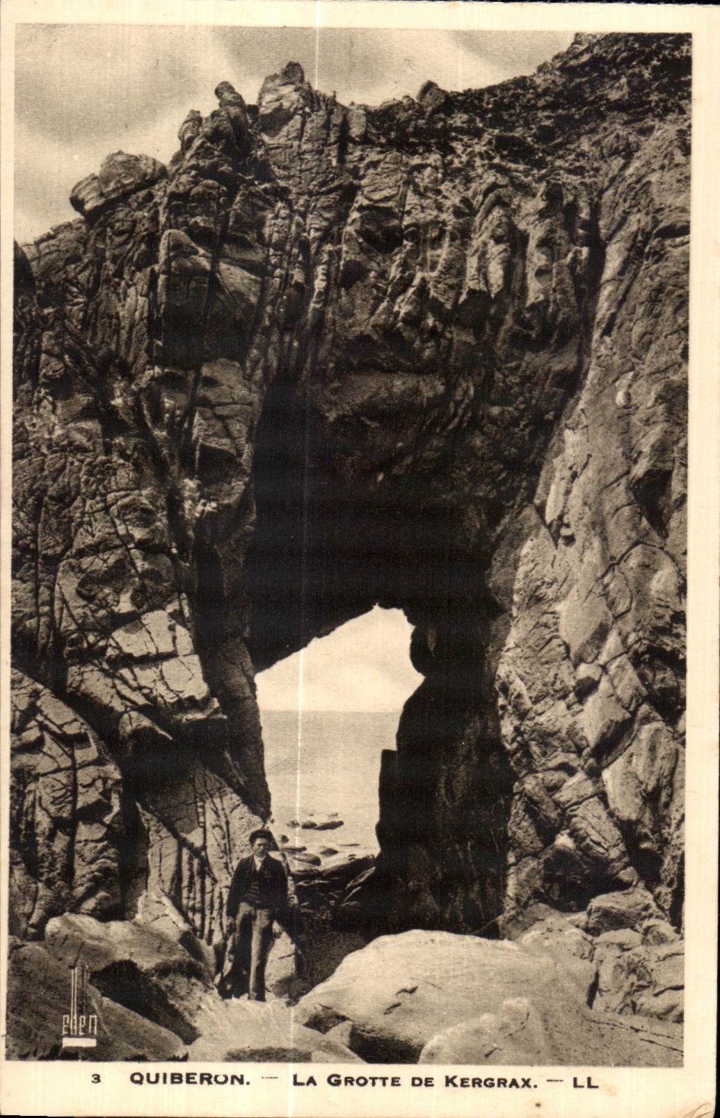 CPA Quiberon La Grotte De Kergrax