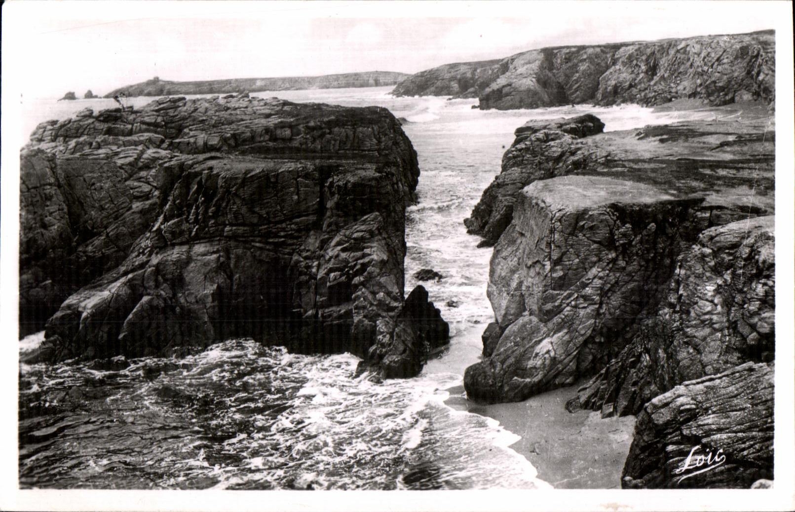 CPA Presqu ile de Quiberon Port Bara et la Cote jusqu ala Pointe de l Observatoire