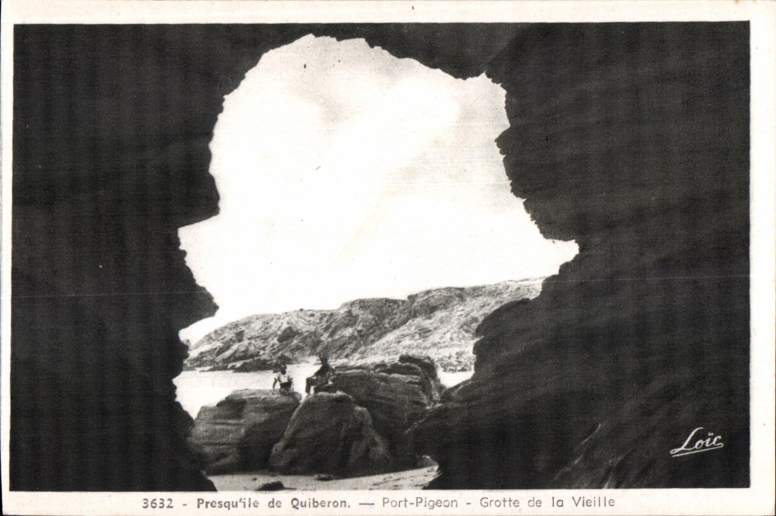 CPA Quiberon Presquile de Port Pigeon Grotte de La Vieille