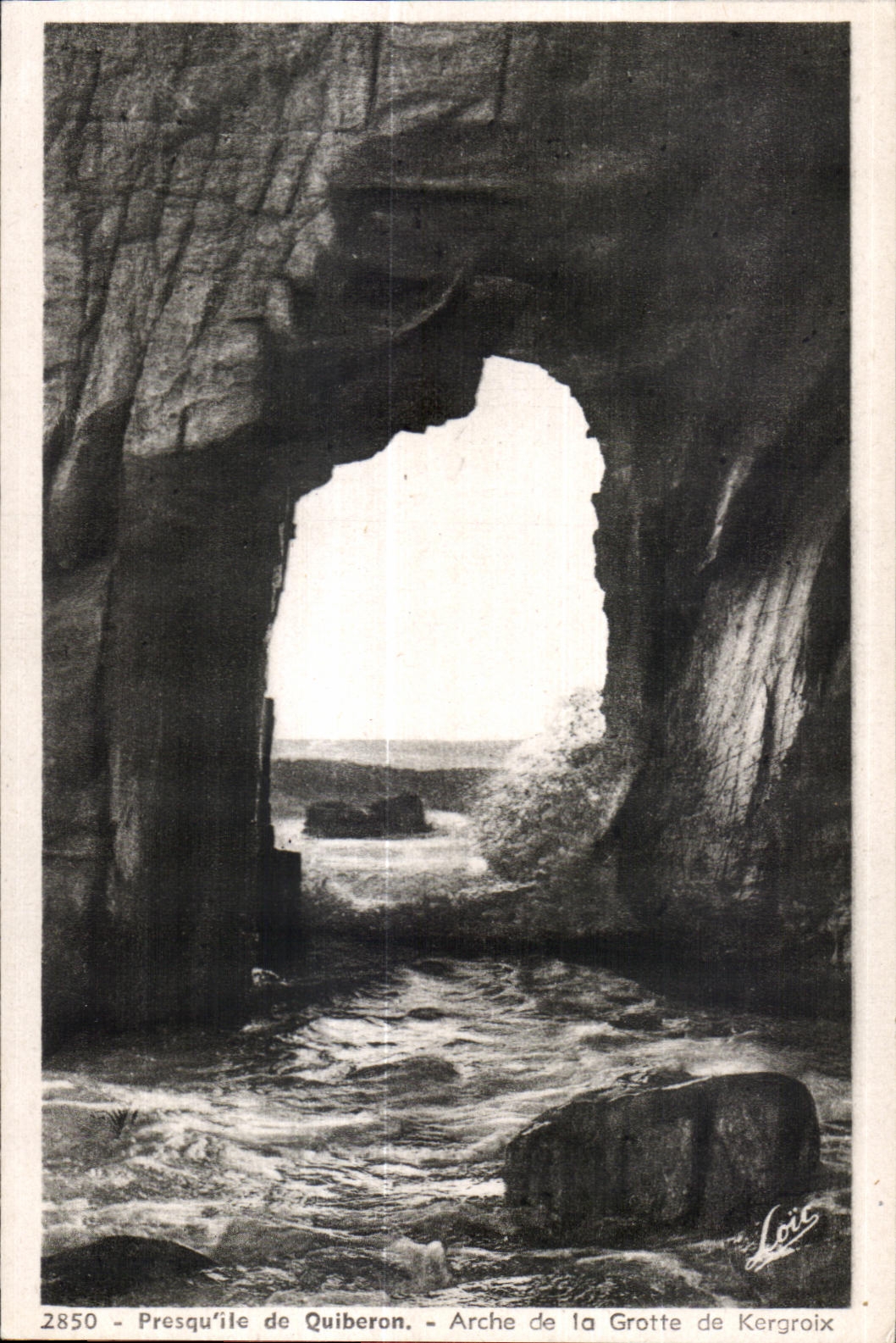 CPA Quiberon Presquile de Arche de La Grotte Kergroix